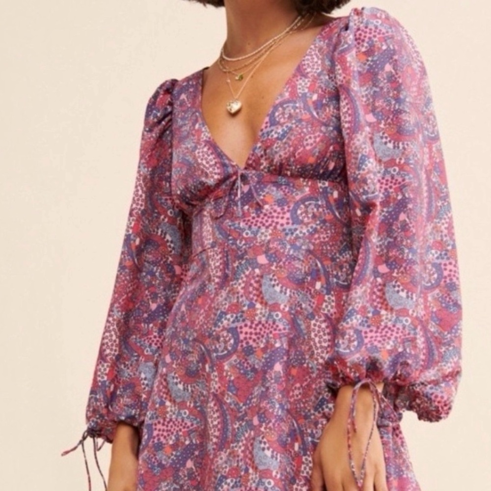 For Love And Lemons Balloon Sleeve Dress